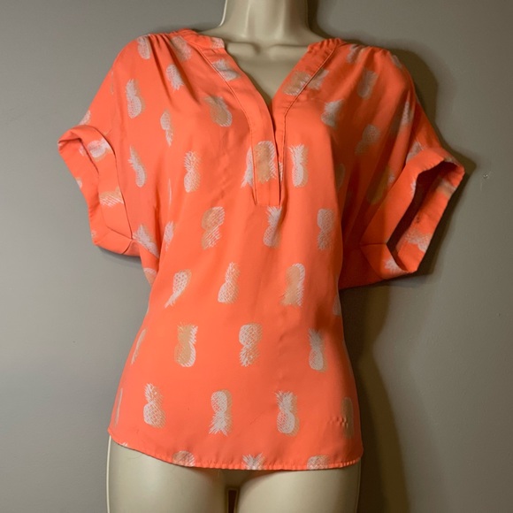 Apt 9 bright pineapple blouse - Picture 1 of 2